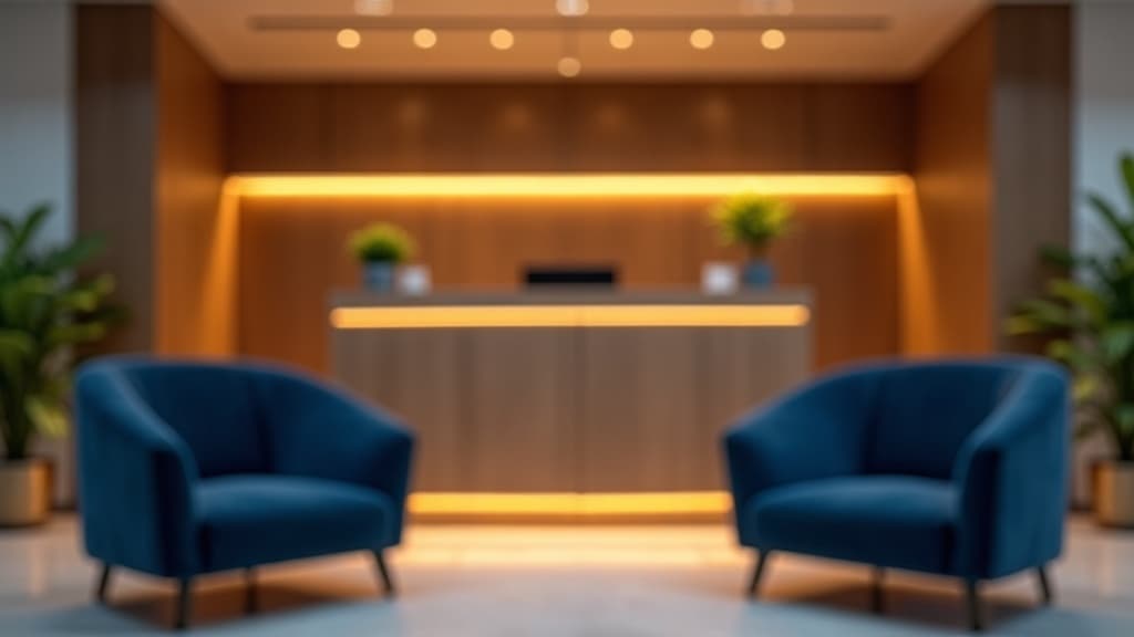 Reception area of the WealthPath office with warm natural light